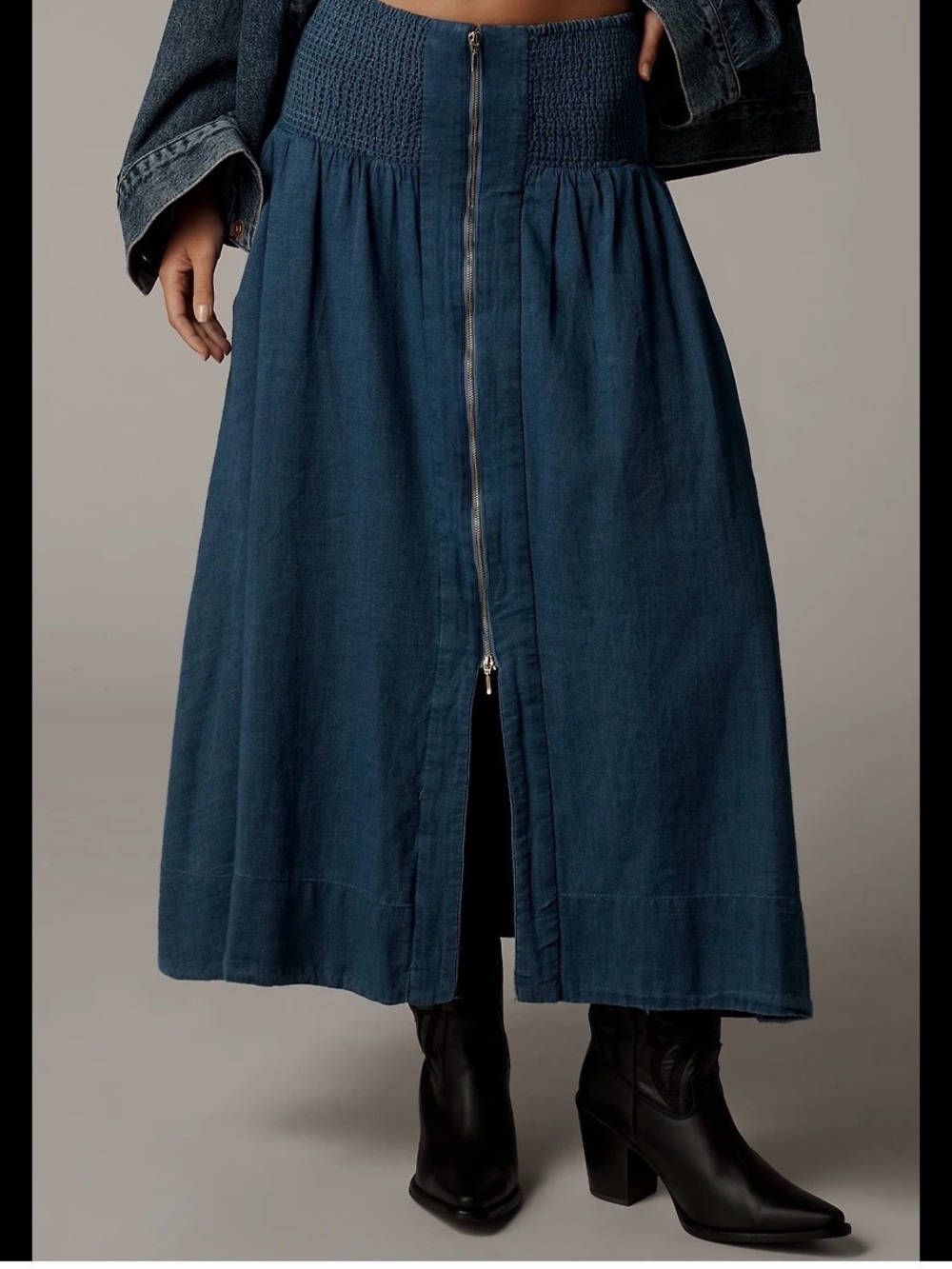 NWT Anthropologie Maeve front zip skirt